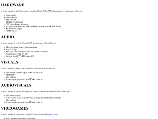 projects screenshot