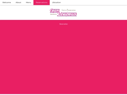 Restaurante/reservation screenshot