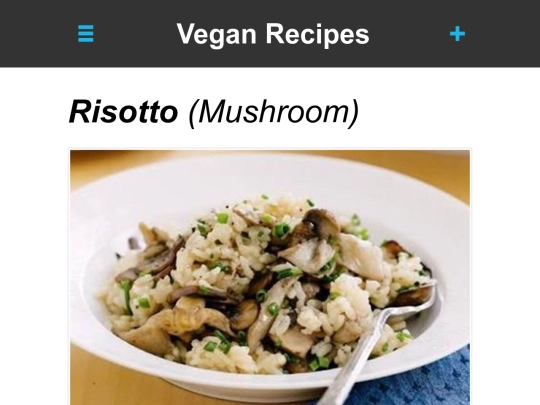 risotto-mushroom screenshot