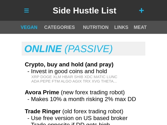 side-hustles screenshot