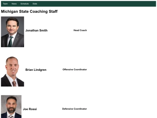Coaching-Staff screenshot