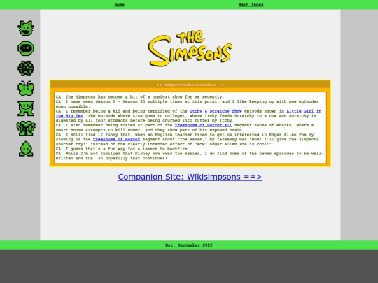 main/simpsons screenshot