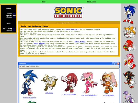 main/sonic screenshot