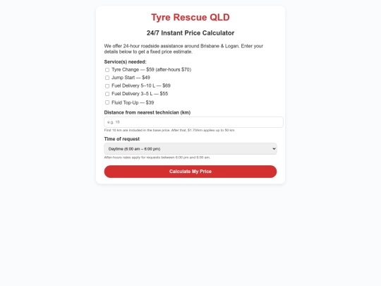 tyre_rescue_calculator_v2 screenshot