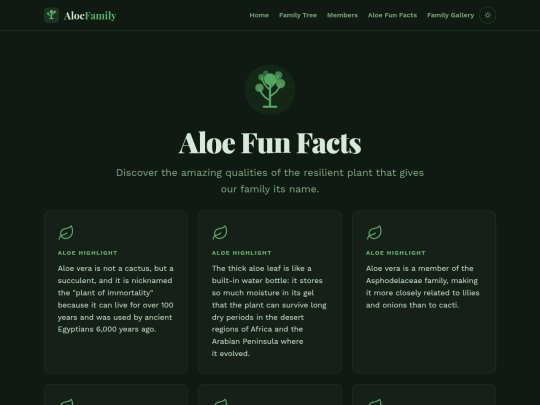aloe-fun-facts screenshot