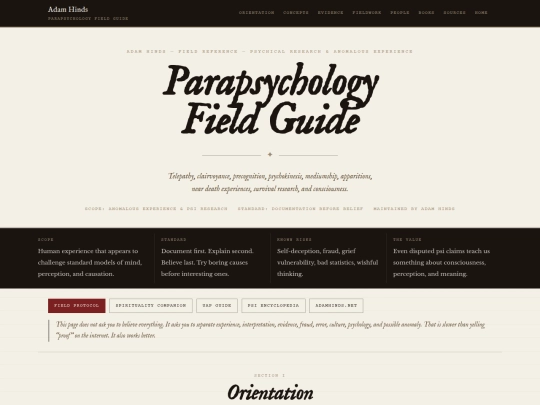 parapsychology screenshot