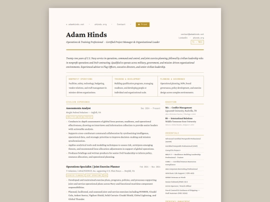 resume screenshot