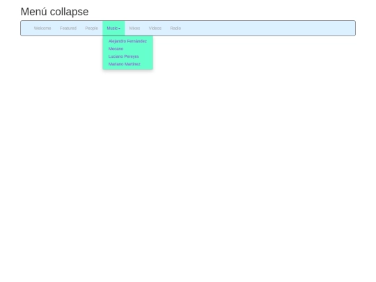 html/menu_bootstrap screenshot