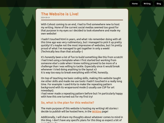 blog/websiteislive screenshot