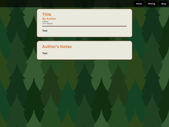 writing/template screenshot