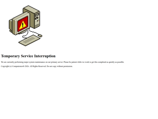 soon/Temporary Service Interruption screenshot