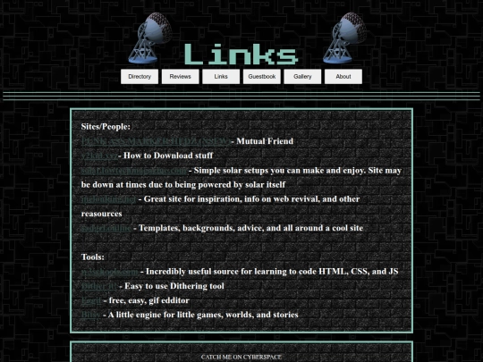 links screenshot