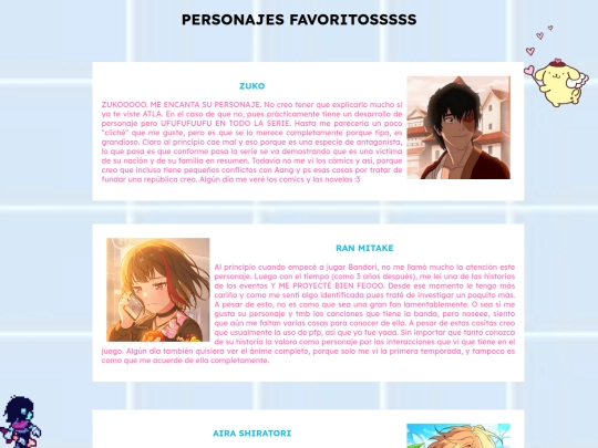 Personajes screenshot