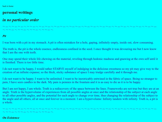 writings screenshot