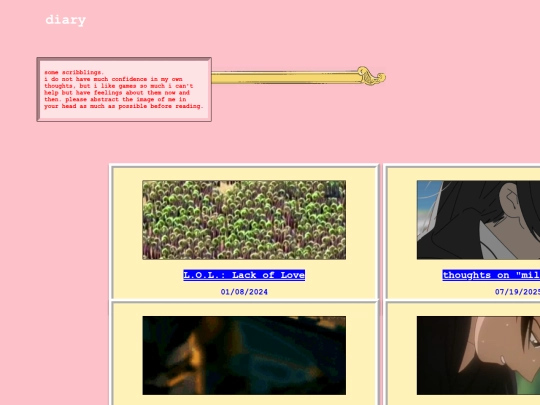 diary screenshot