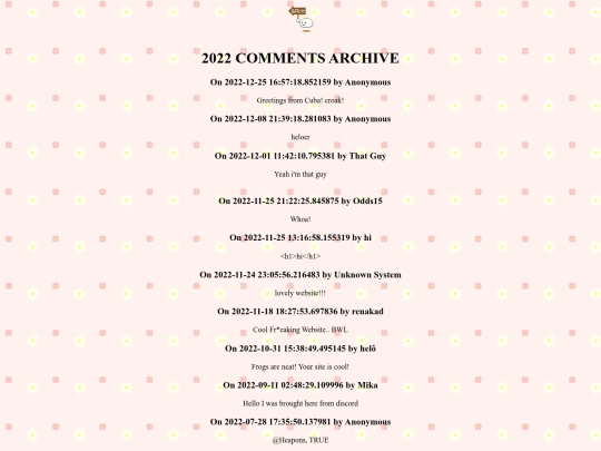 sites/commentsarchive/2022 screenshot