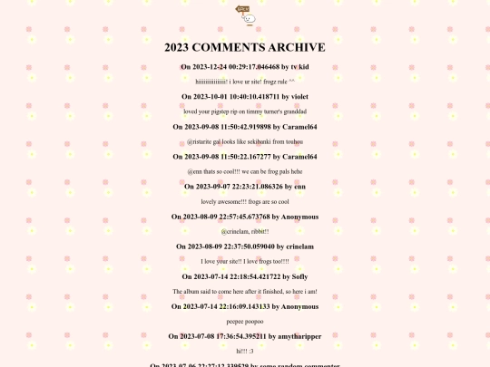 sites/commentsarchive/2023 screenshot