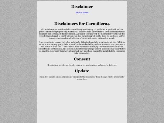 disclaimer screenshot