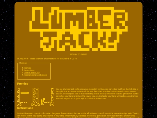 games/lumberjack screenshot