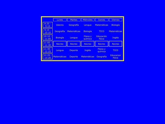 horario screenshot
