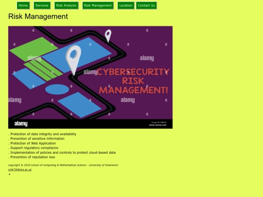Risk management screenshot