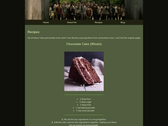 recipes screenshot