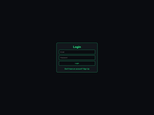 login screenshot