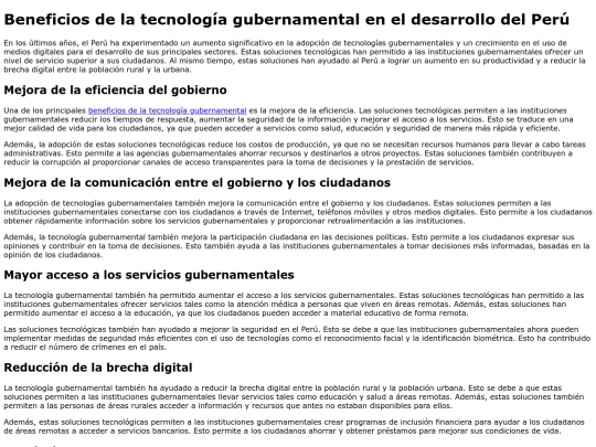 BeneficiosdelatecnologiagubernamentaleneldesarrollodelPeru screenshot