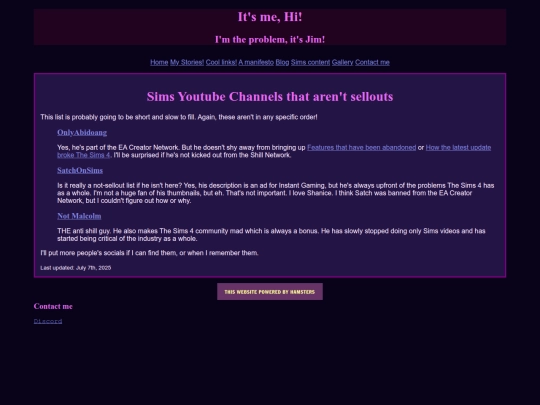 Sims content/General/Sims YouTube Channels that aren't sellouts screenshot