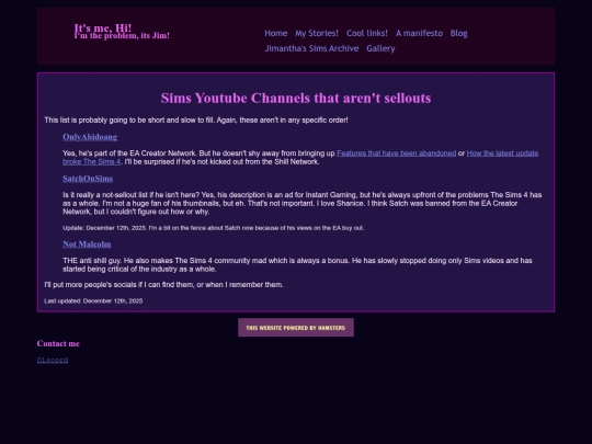 Sims content/General/Sims YouTube Channels that arent sellouts screenshot