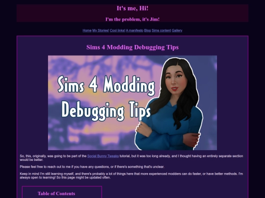 Sims content/Sims 4 Modding/ModdingDebuggingTips screenshot
