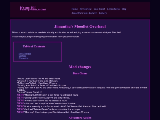 Sims content/Sims 4 Modding/MoodletOverhaul/MoodletOverhaul screenshot