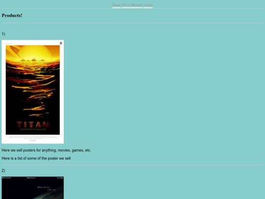 Products screenshot