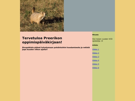 oppimispaivakirja screenshot