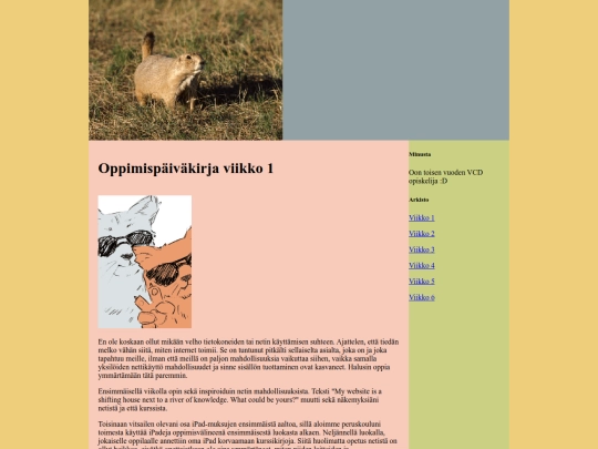 oppimispaivakirja/viikko1 screenshot