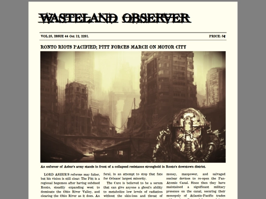 news/wasteland-observer screenshot
