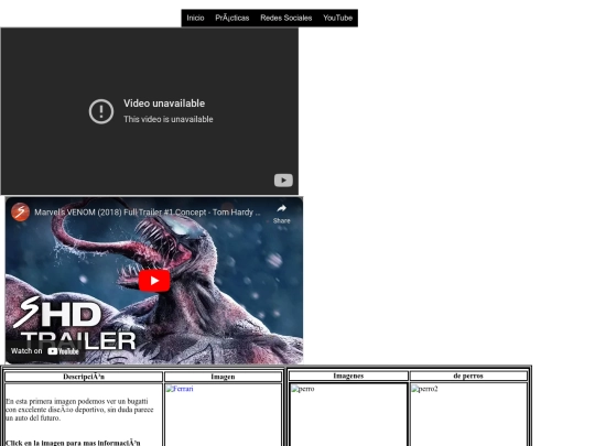 Menu screenshot