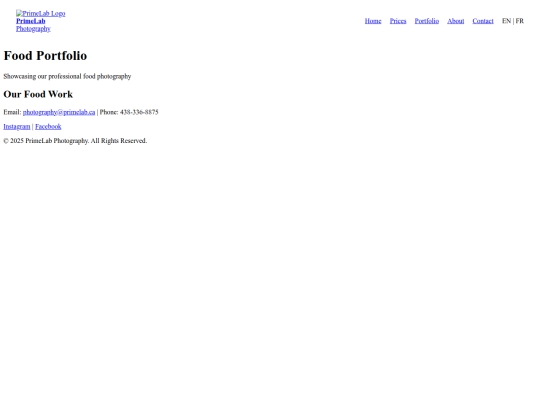 portfolio-food screenshot