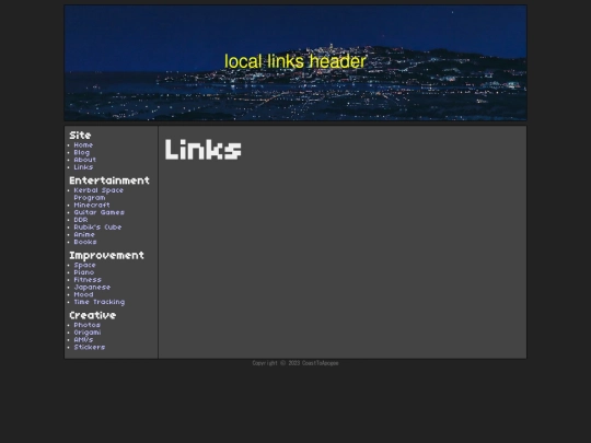 links screenshot