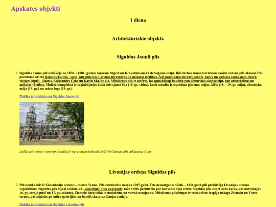 Apskates objekti screenshot