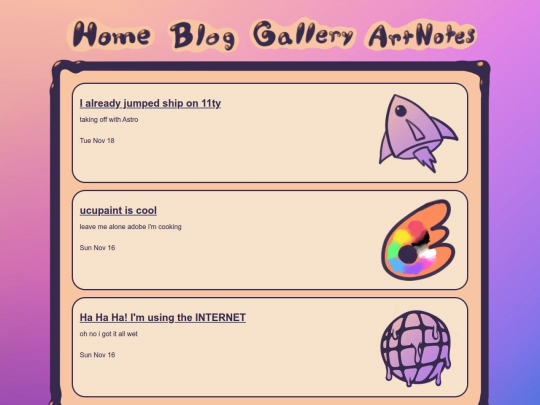 blog screenshot