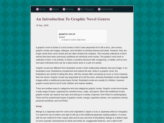 posts/2025-09-19-An-Introduction-To-Graphic-Novel-Genres screenshot