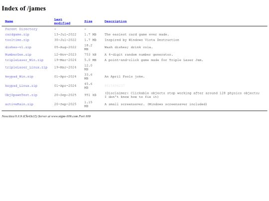 james/james-index screenshot
