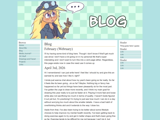 Blog screenshot