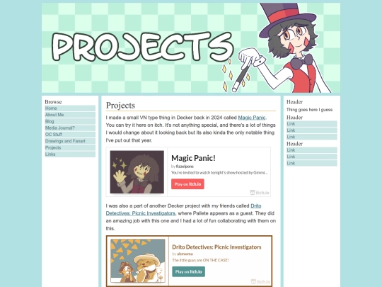 Projects screenshot