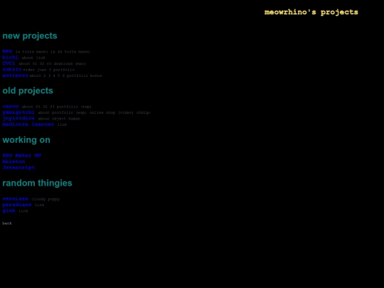 projects screenshot