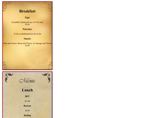 Menu-Owen screenshot