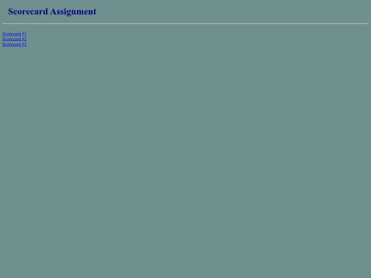 Scorecard/scorecard screenshot