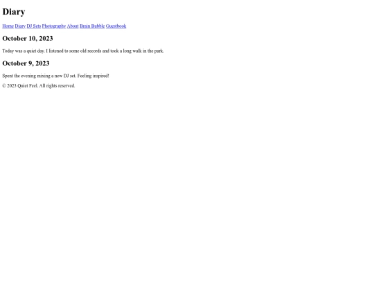 diary screenshot