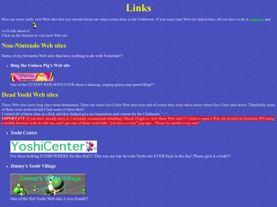 links screenshot